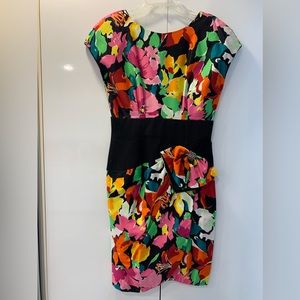 Dress! Vintage ! Cotton poplin, knee length! Spring Flowers!